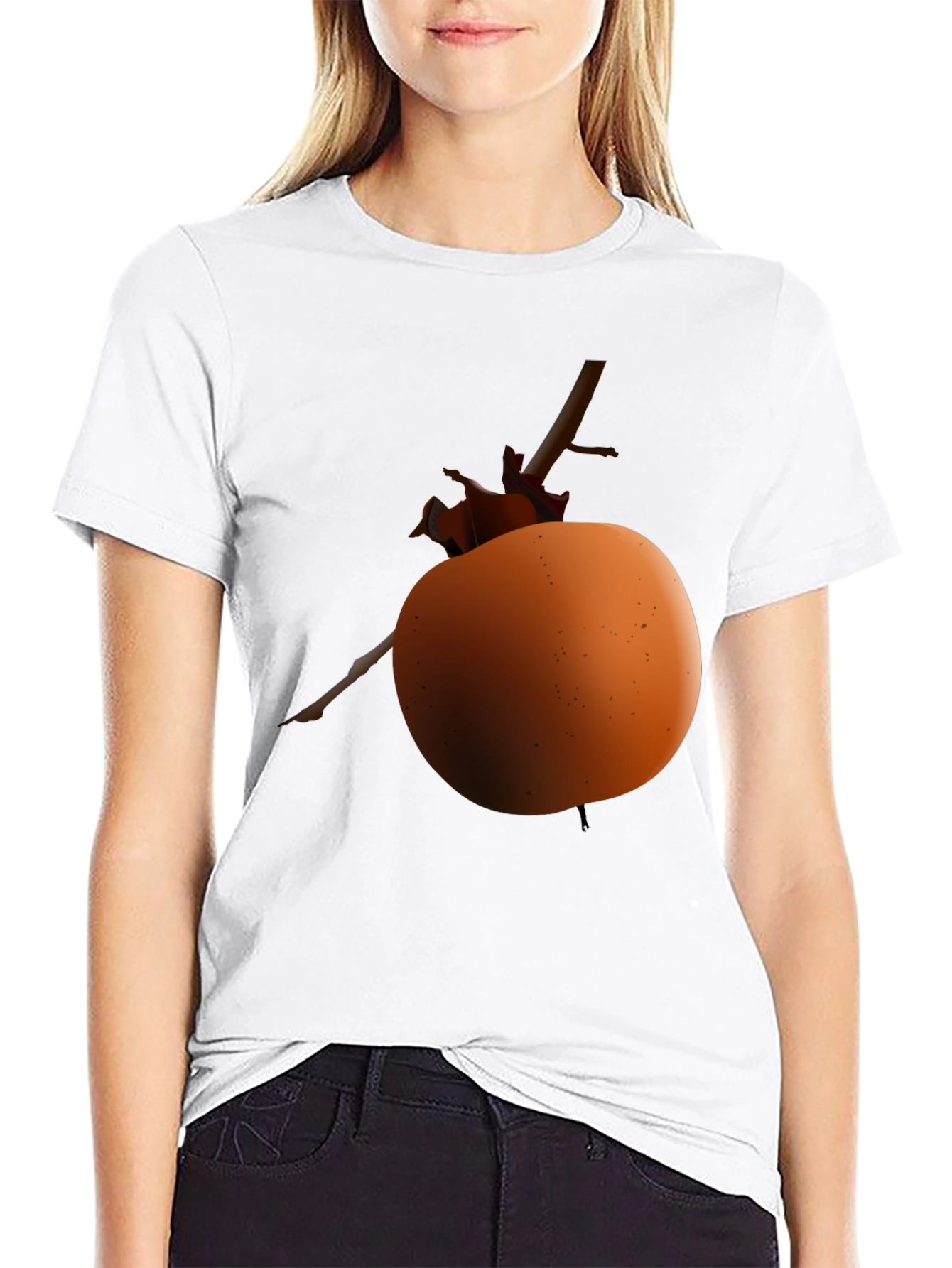 Apple on Branch Graphic Tee - Black Unisex Shirt