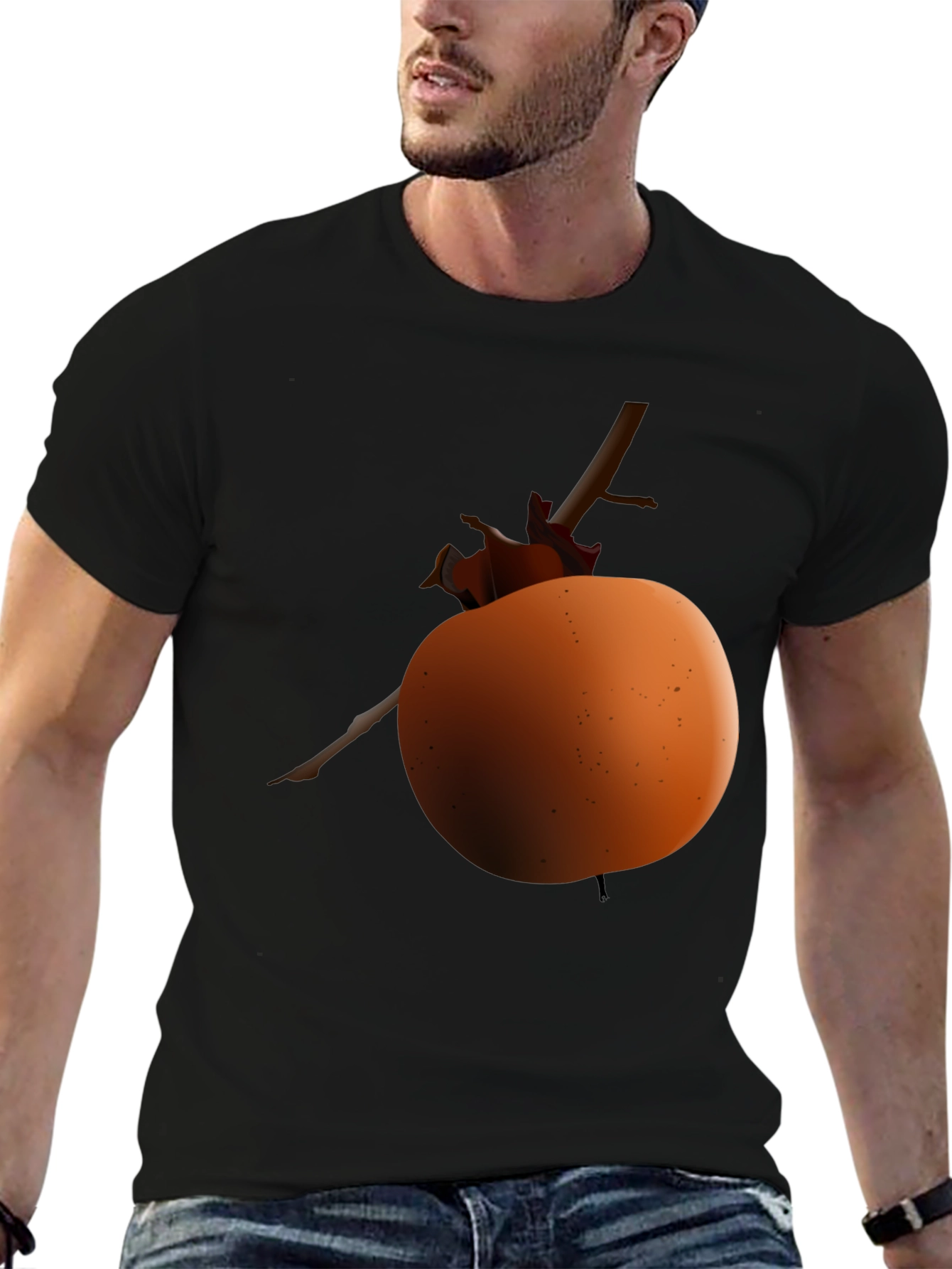 Apple on Branch Graphic Tee - Black Unisex Shirt