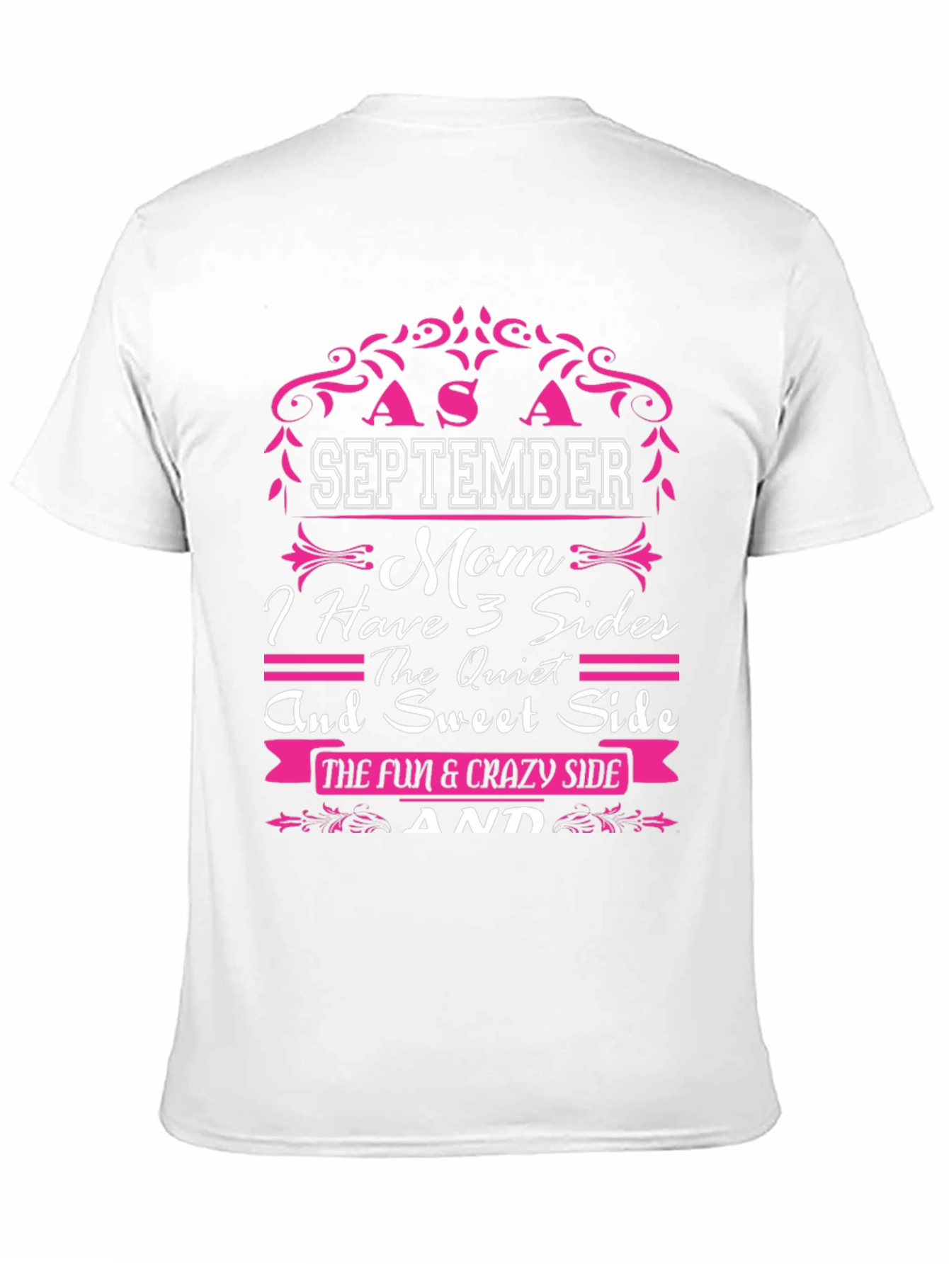 September Mom Three Sides Graphic T-Shirt