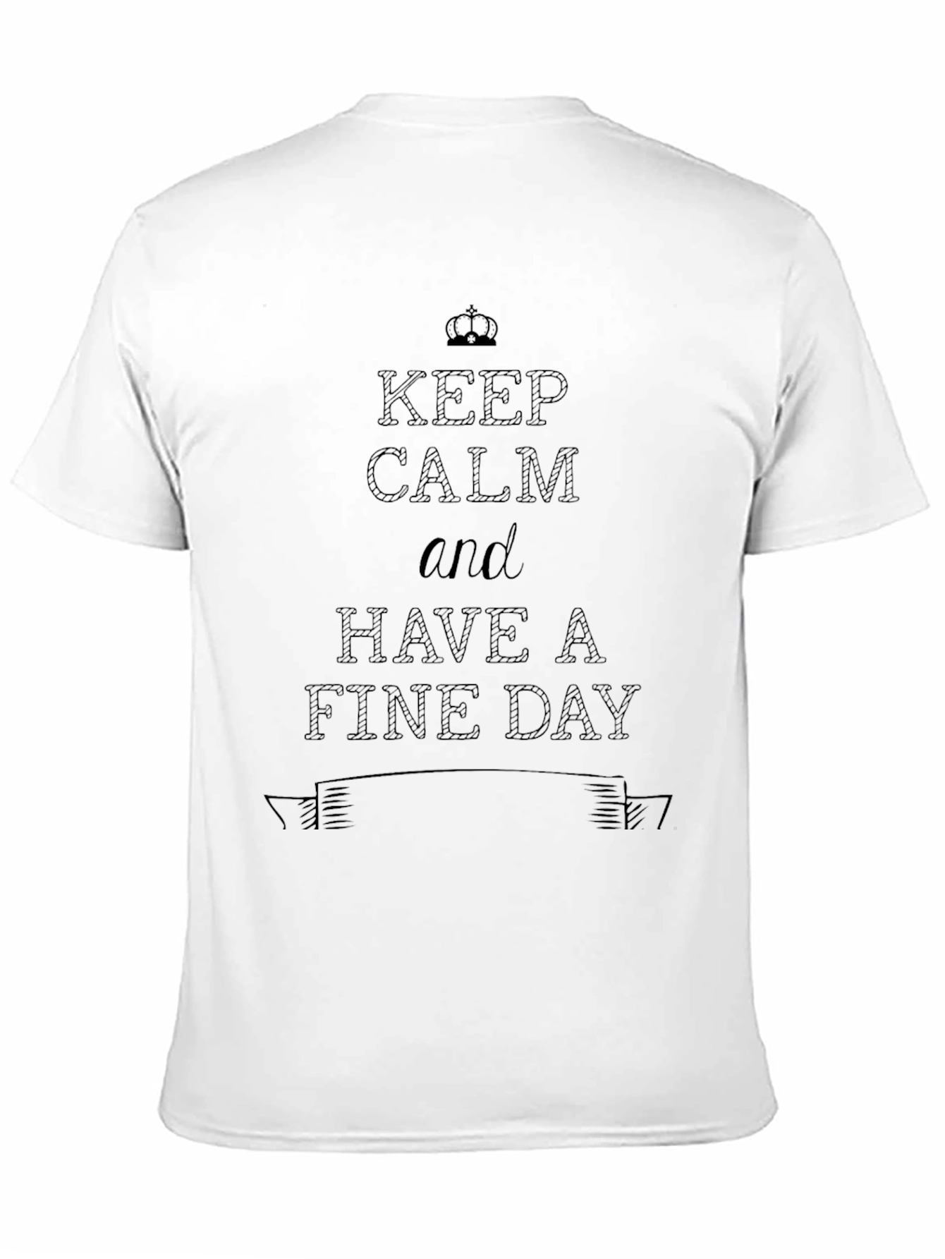 Keep Calm Graphic Tee - Black Cotton T-Shirt