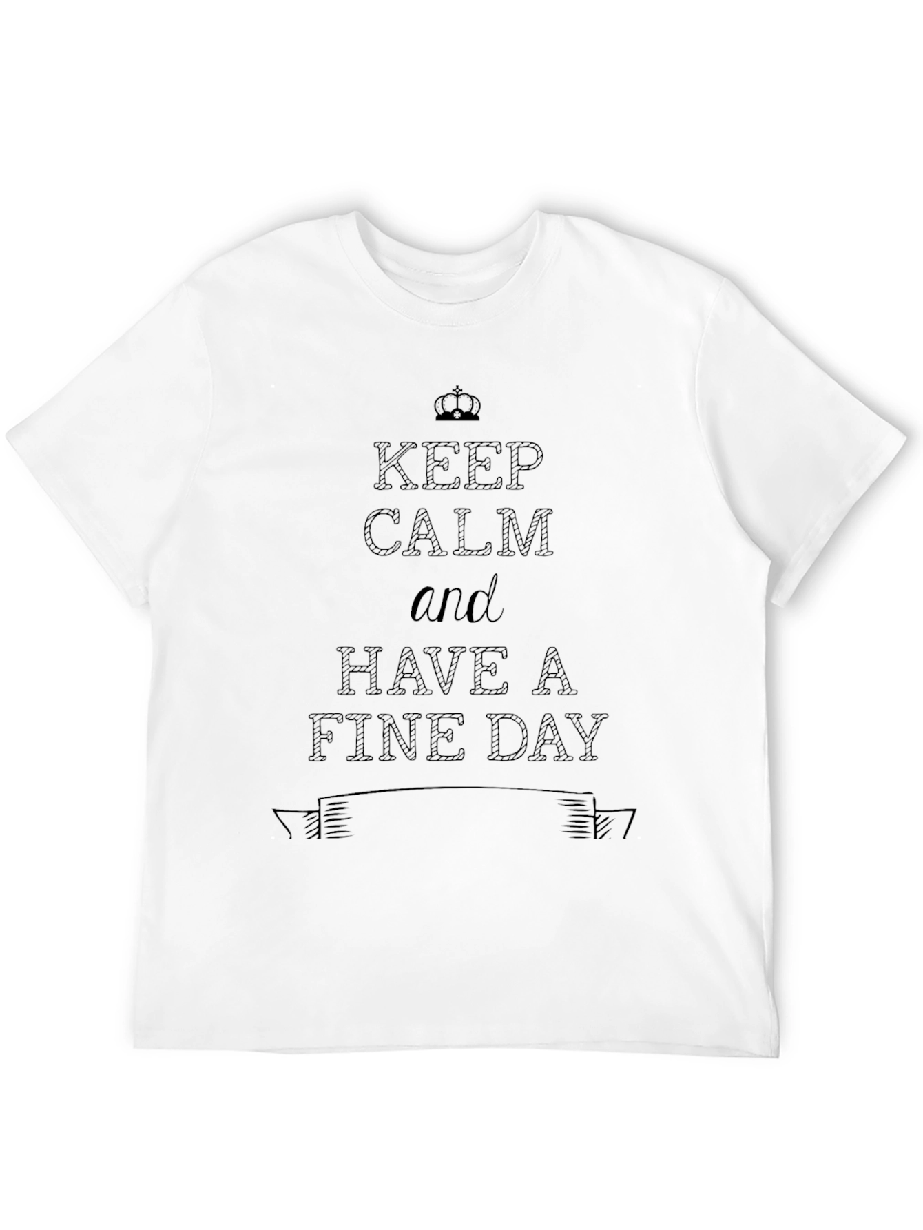 Keep Calm Graphic Tee - Black Cotton T-Shirt