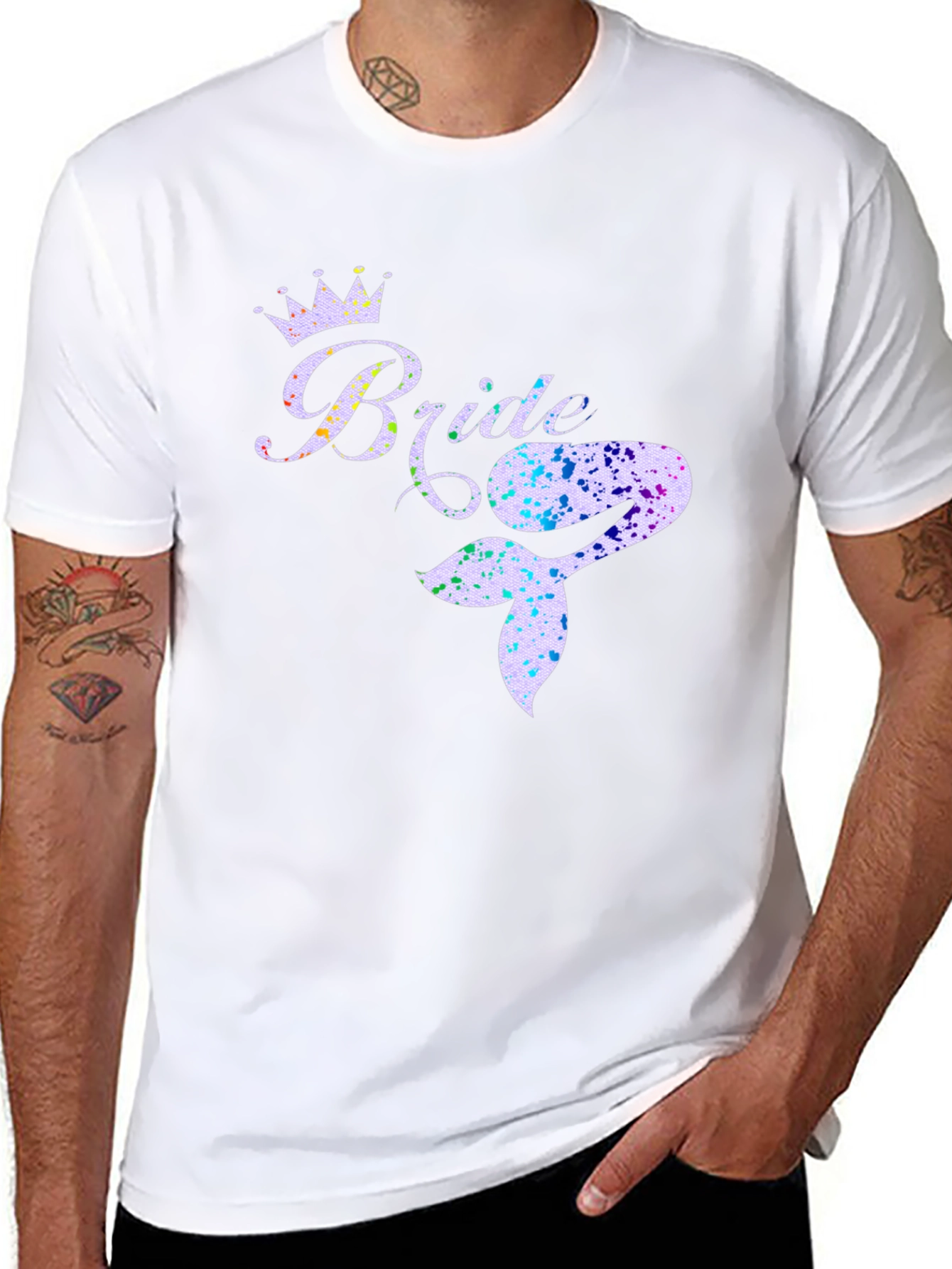 Bride Mermaid Tail T-Shirt - Bridal Party Tee