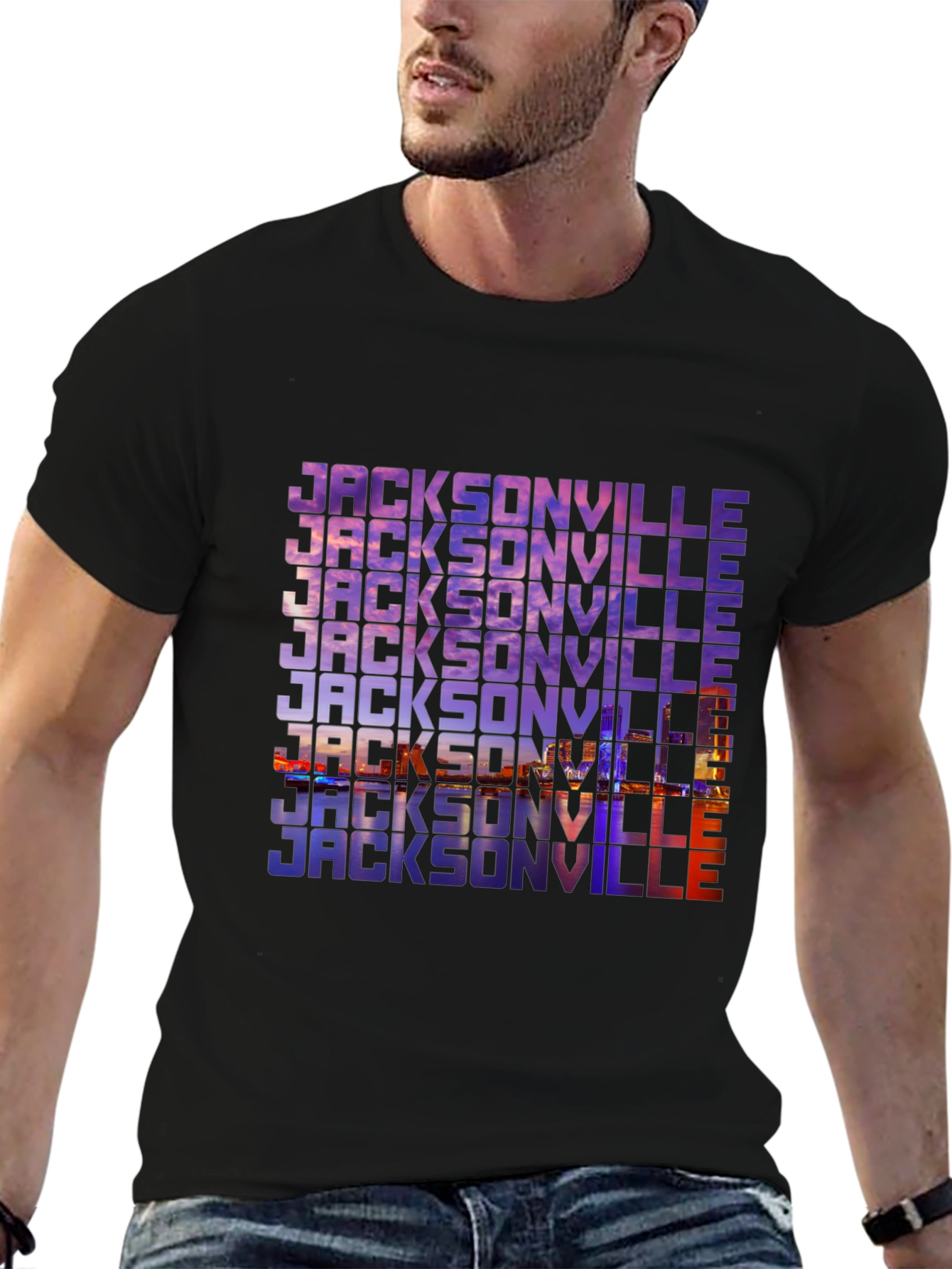 Jacksonville Graphic Print Black T-Shirt