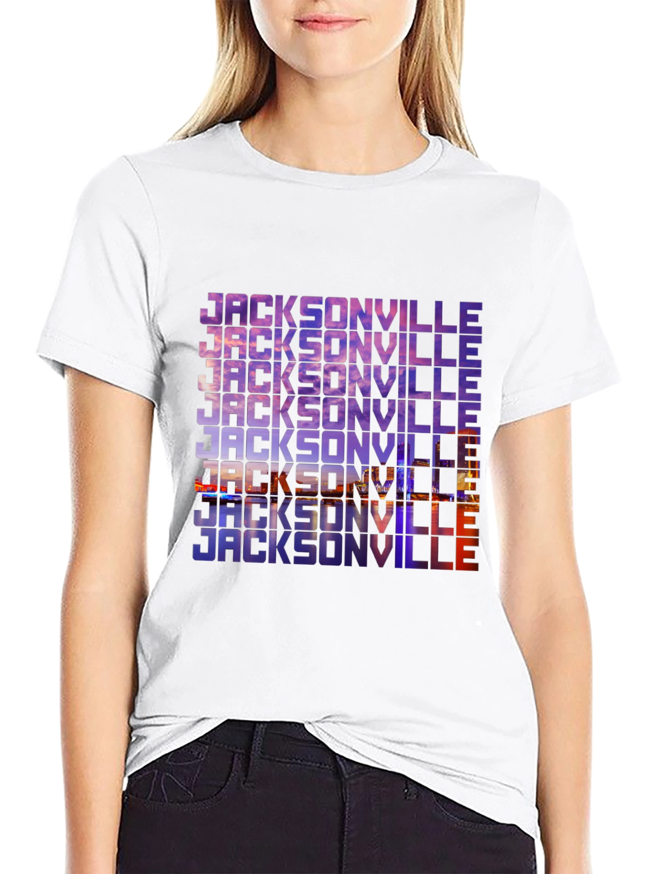 Jacksonville Graphic Print Black T-Shirt