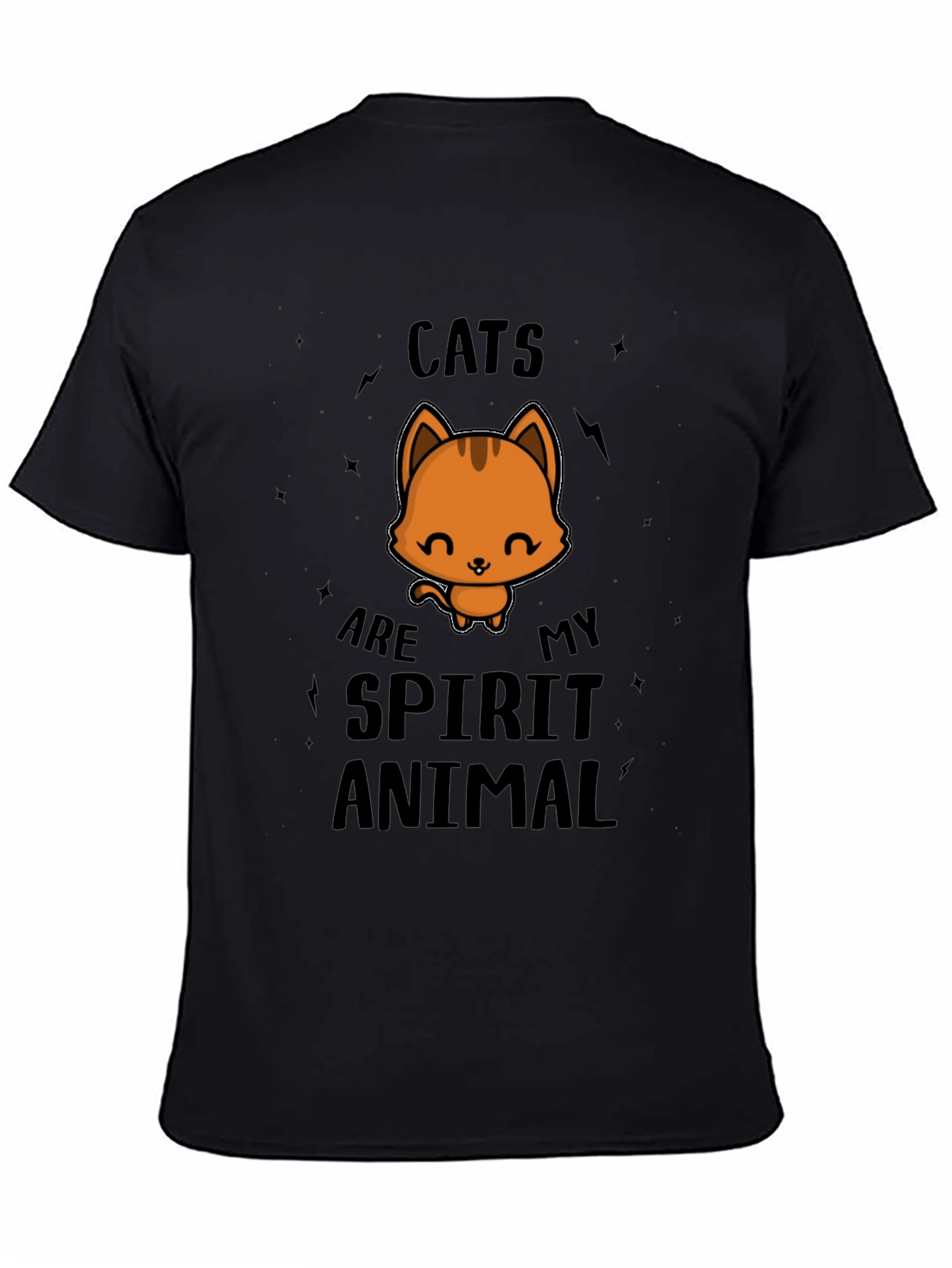 Cats Are My Spirit Animal T-Shirt - Black
