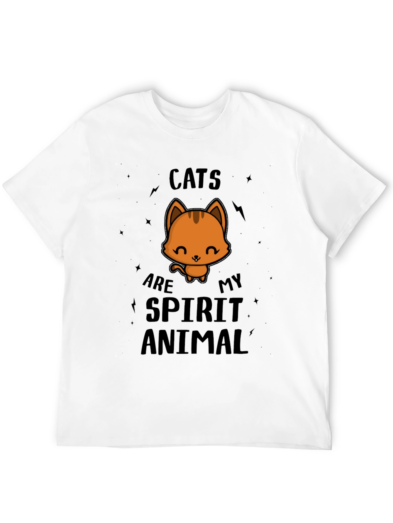 Cats Are My Spirit Animal T-Shirt - Black