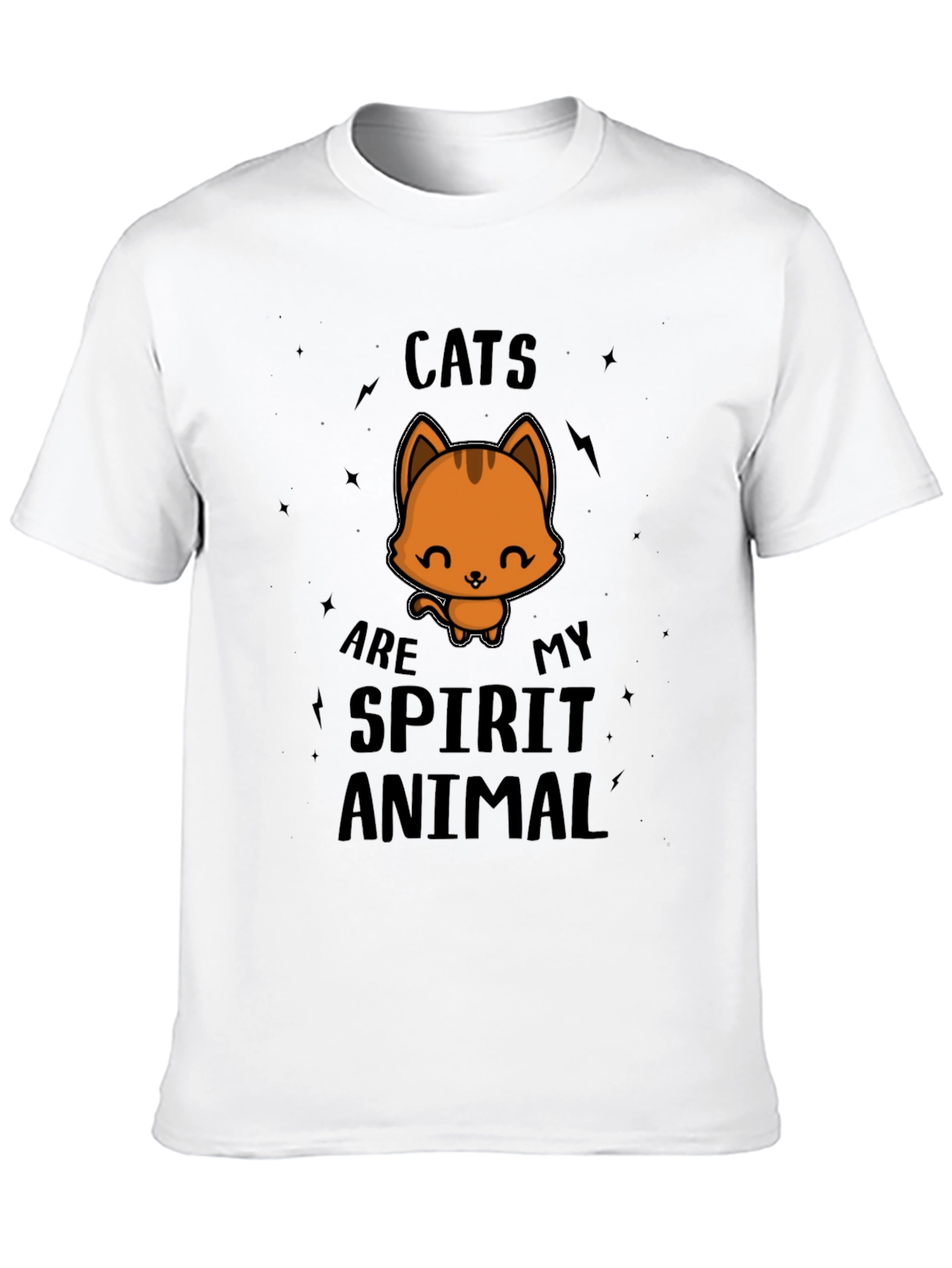 Cats Are My Spirit Animal T-Shirt - Black