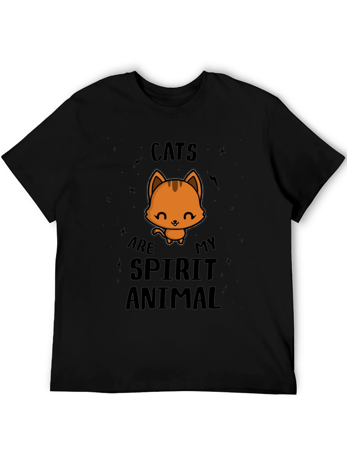 Cats Are My Spirit Animal T-Shirt - Black