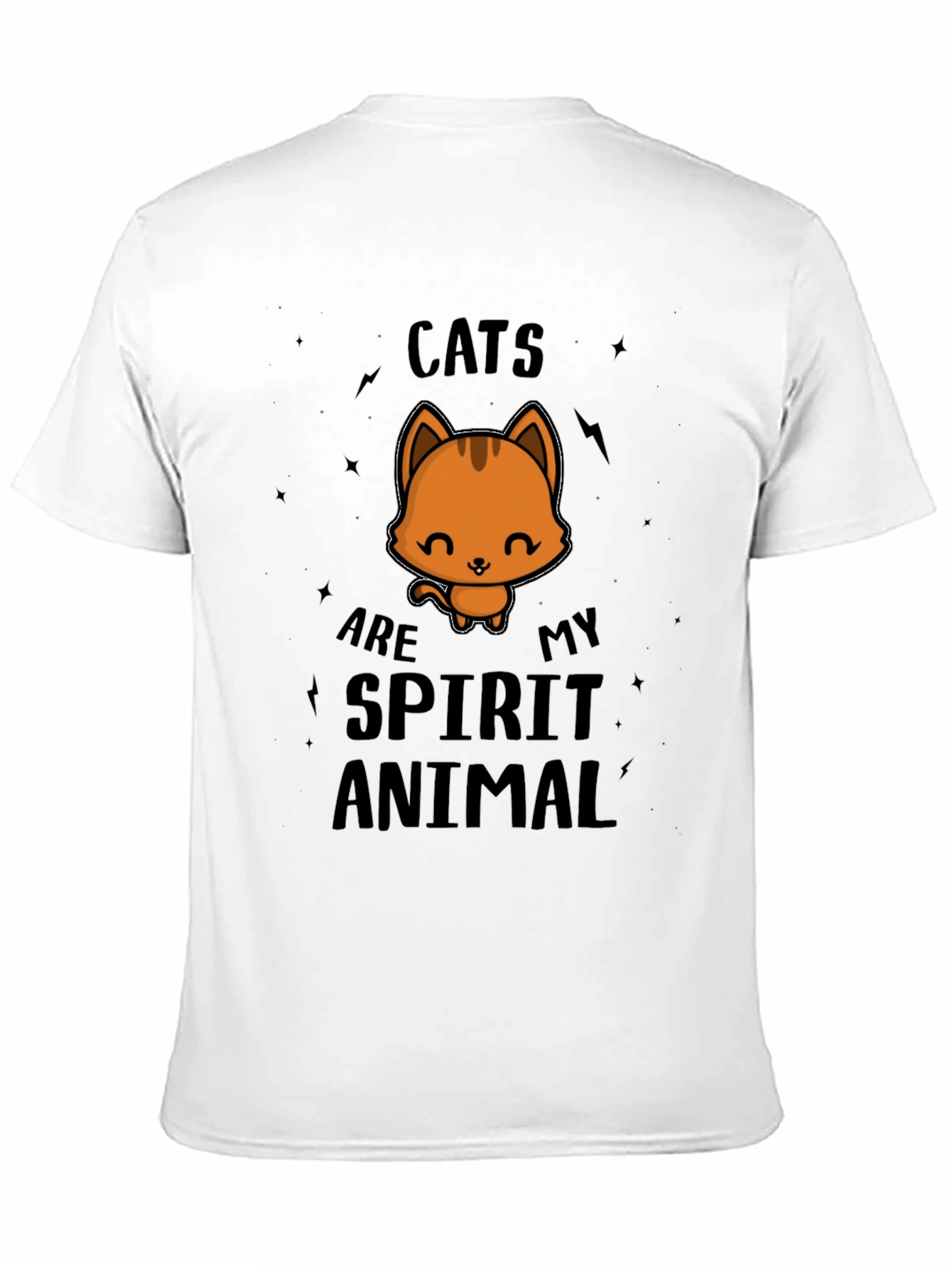Cats Are My Spirit Animal T-Shirt - Black