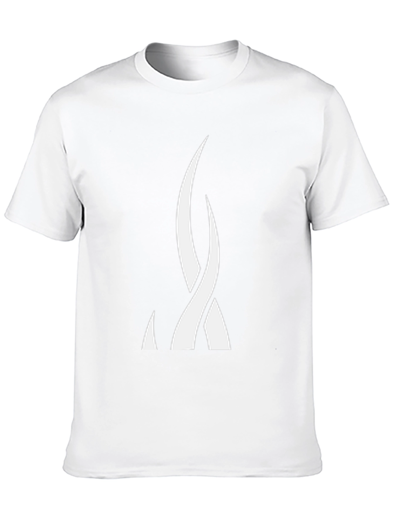 Abstract Flame Graphic Tee - Black Cotton Blend