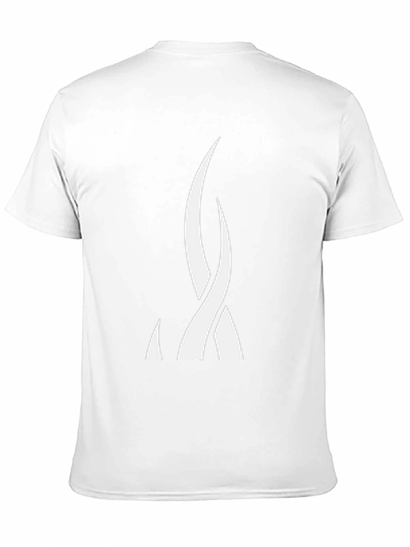 Abstract Flame Graphic Tee - Black Cotton Blend