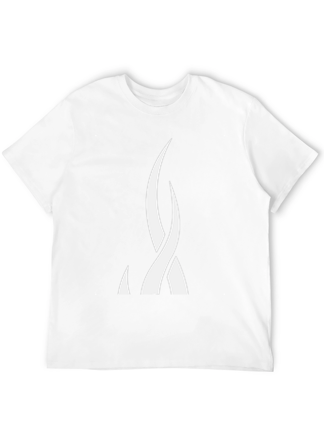 Abstract Flame Graphic Tee - Black Cotton Blend
