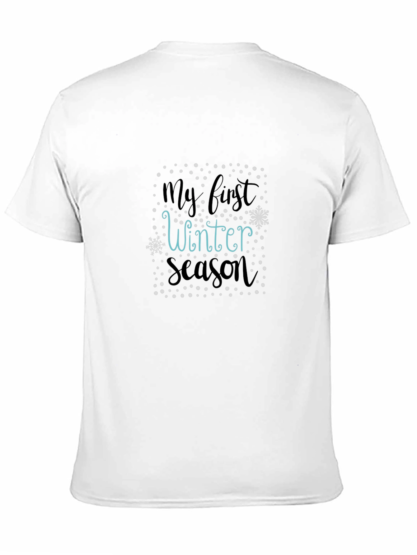 My First Winter Season Black Graphic Tee