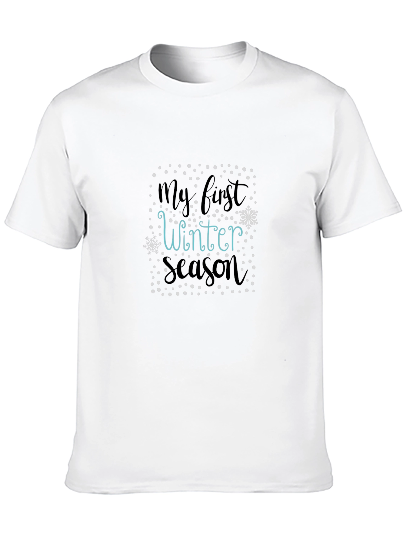 My First Winter Season Black Graphic Tee