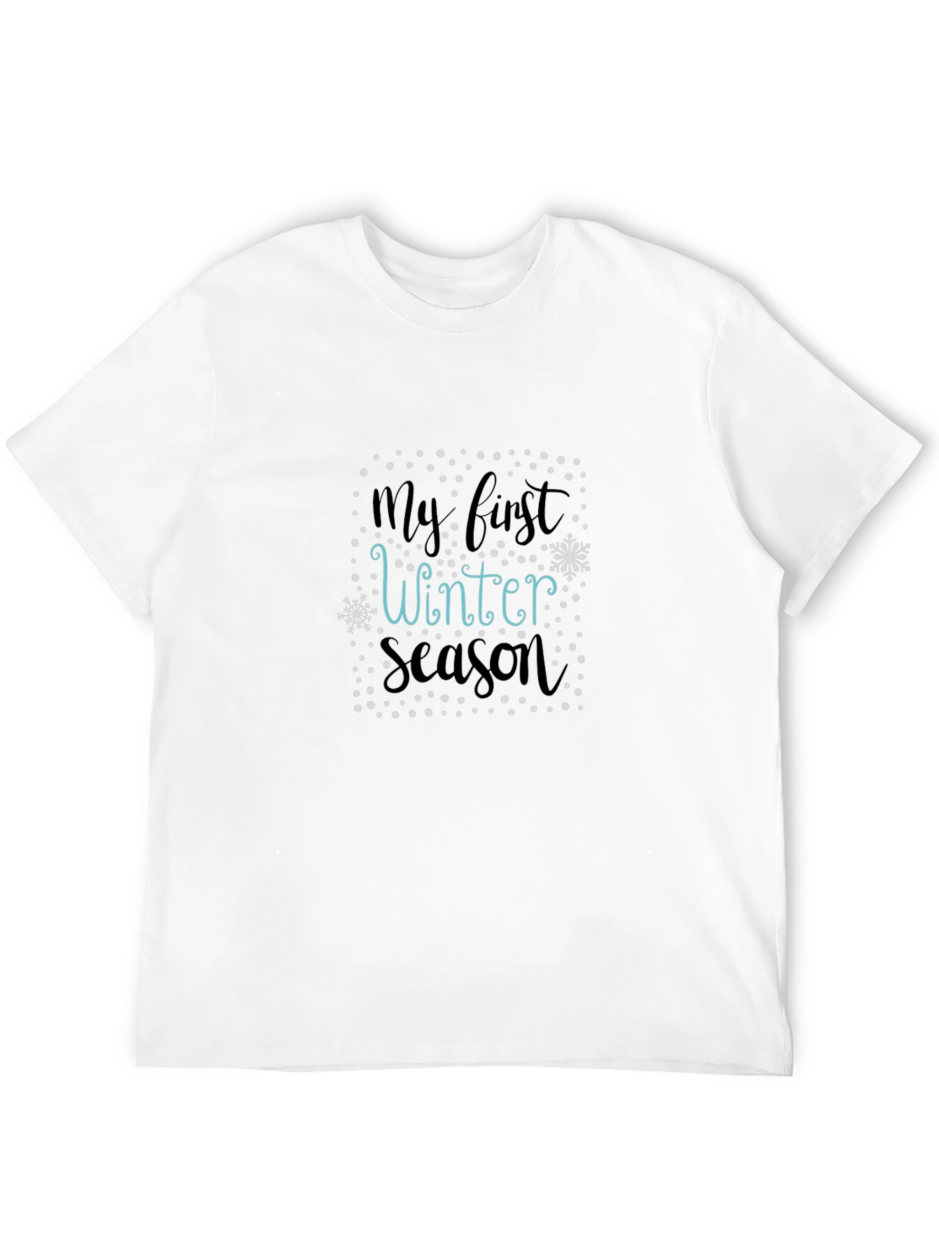 My First Winter Season Black Graphic Tee