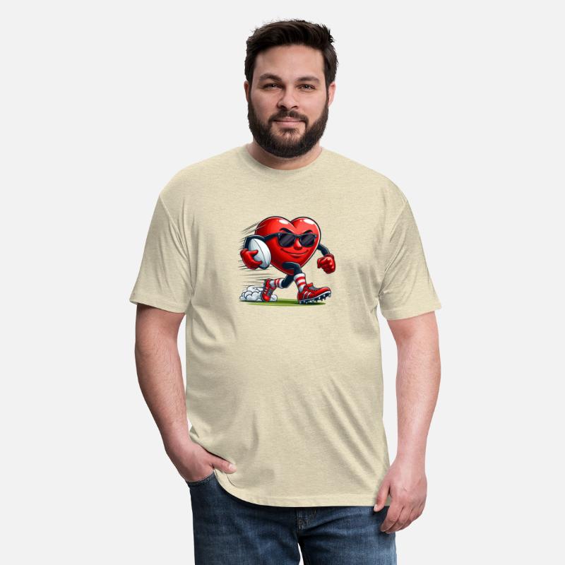 Valentine's Day Red Heart Team Football Player Spo