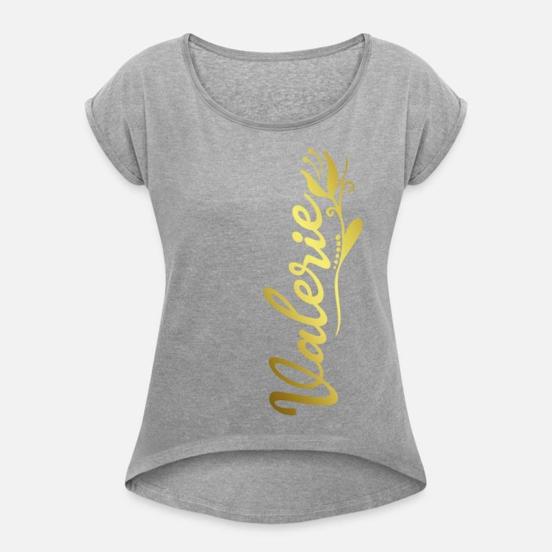 Valerie Name Faux Gold Tulip Flourish