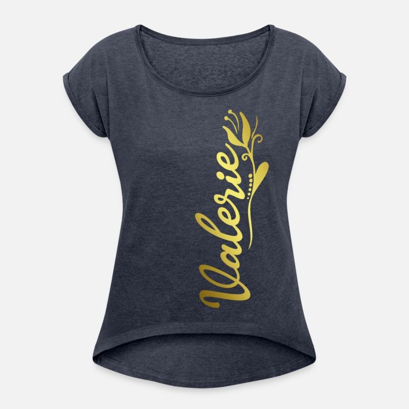 Valerie Name Faux Gold Tulip Flourish