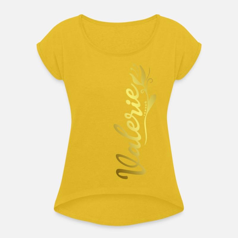 Valerie Name Faux Gold Tulip Flourish