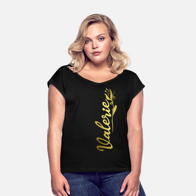 Valerie Name Faux Gold Tulip Flourish