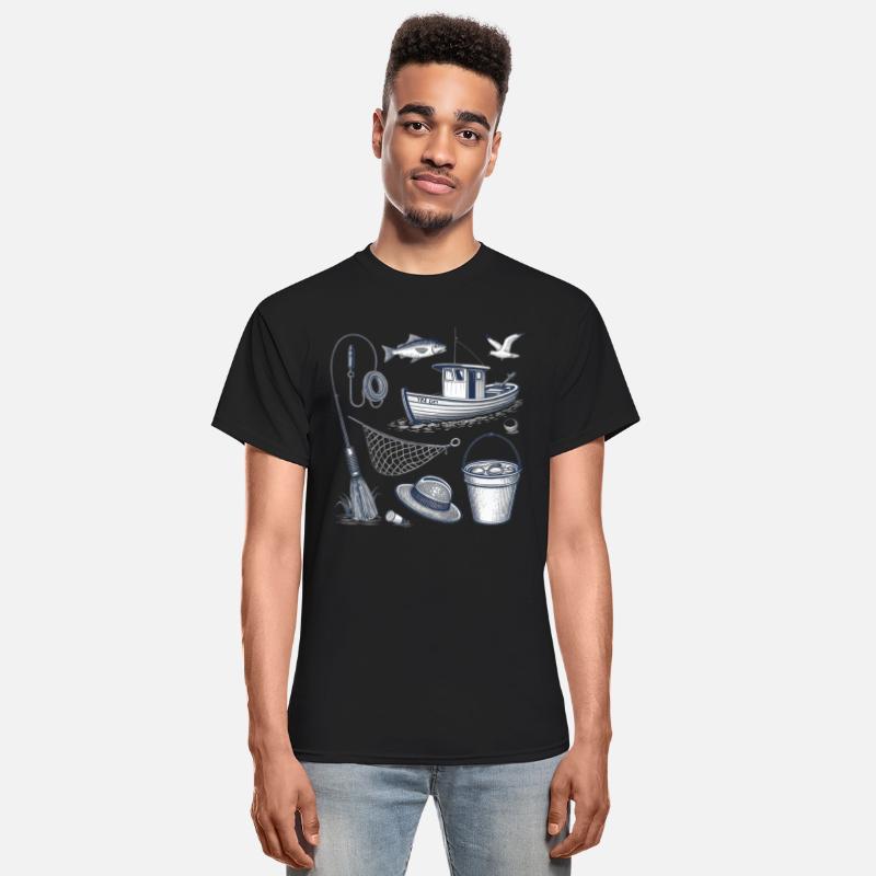 Vector illustration, nautical fishing, black,white