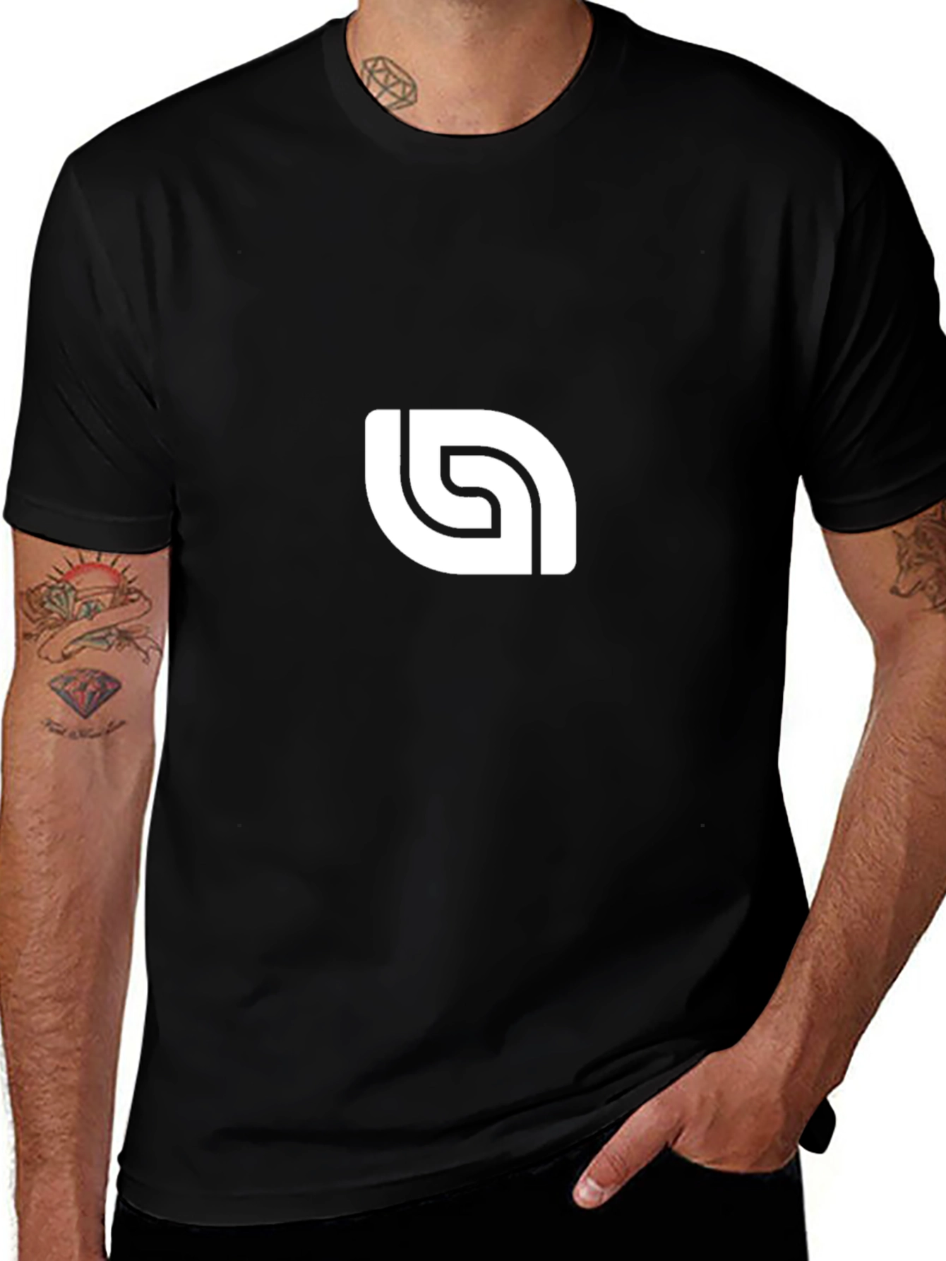 Modern Logo Black T-Shirt | Stylish Design