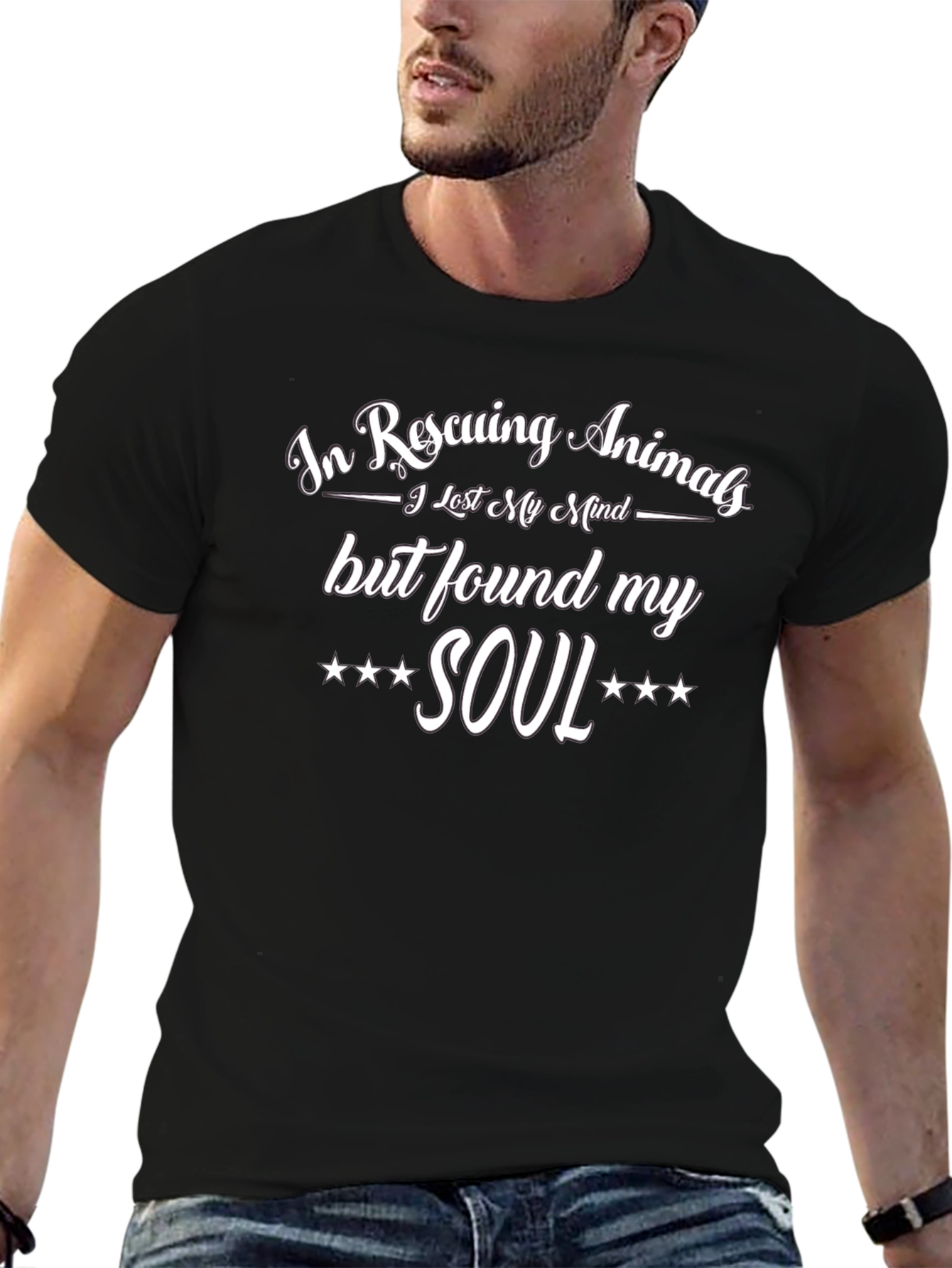 Rescuing Animals T-Shirt: Lost Mind Found Soul