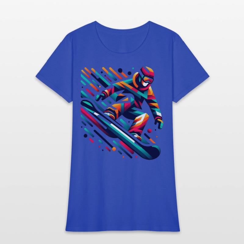 Vibrant Snowboard Adventure Art