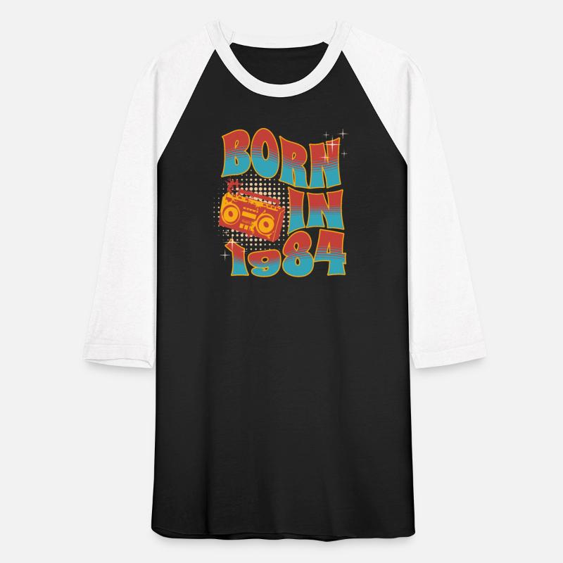 Vintage Born in 1984 Retro Boom Box Graphic