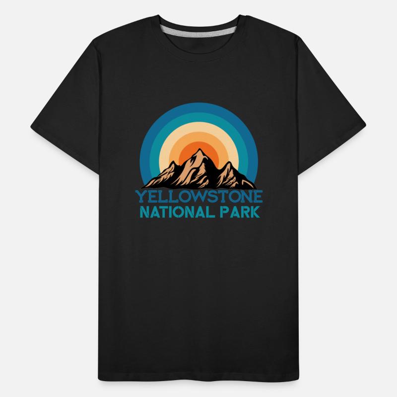 Vintage Retro Yellowstone National Park Mountain