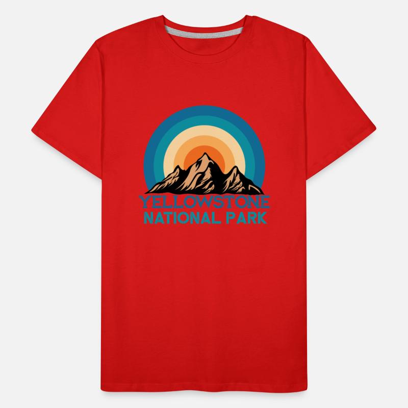 Vintage Retro Yellowstone National Park Mountain