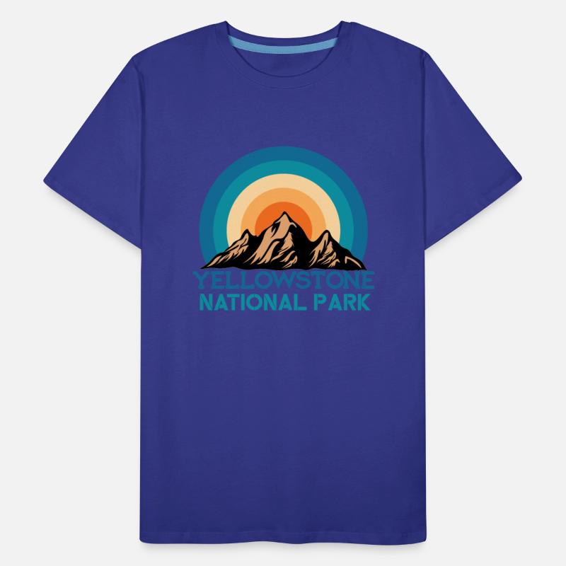 Vintage Retro Yellowstone National Park Mountain