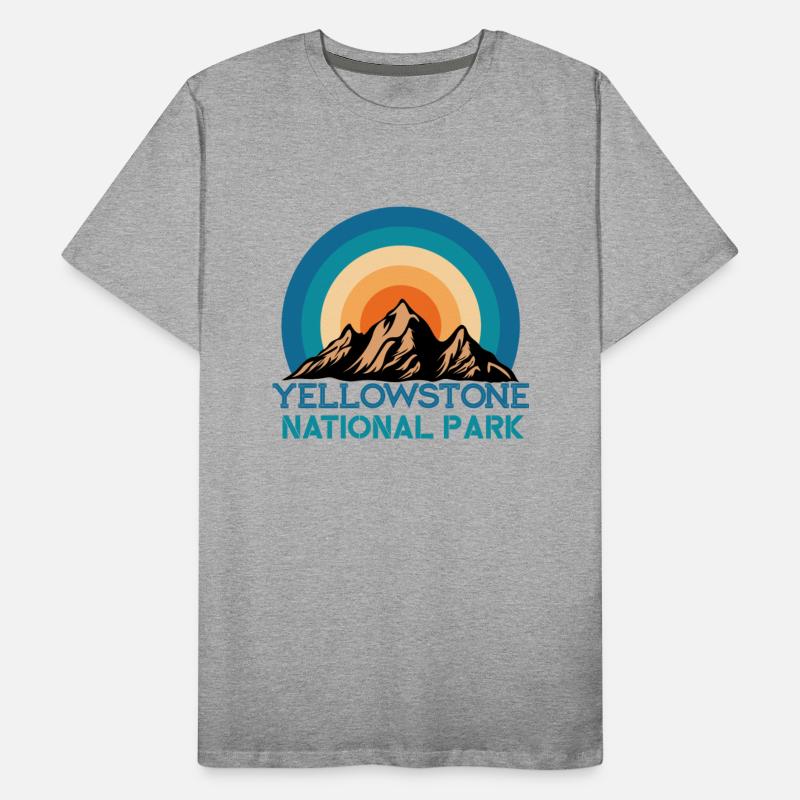 Vintage Retro Yellowstone National Park Mountain