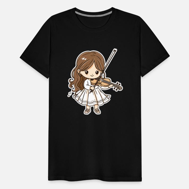 Violin Girl Cartoon Style
