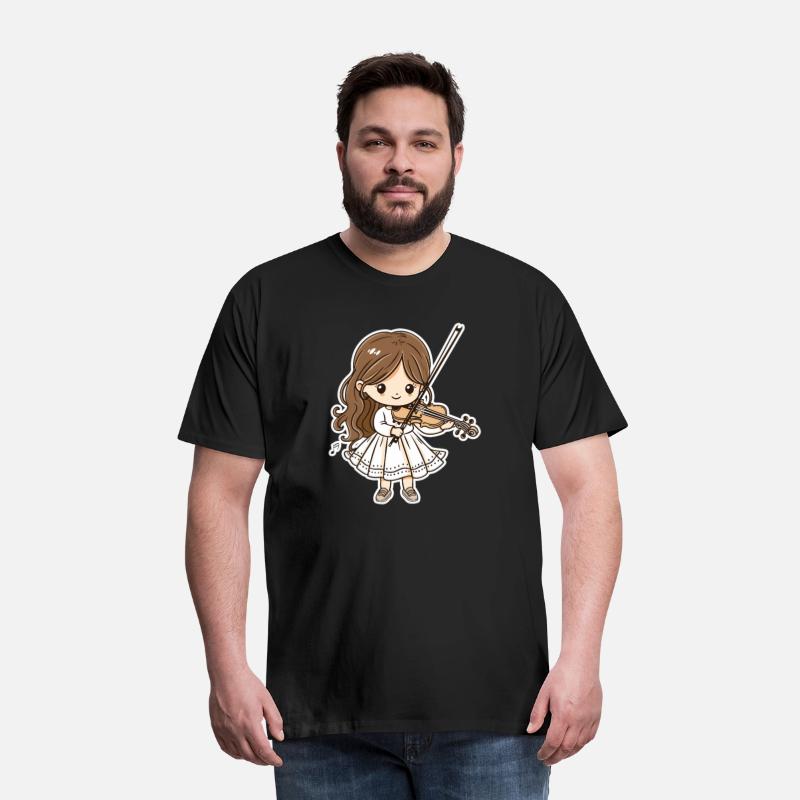 Violin Girl Cartoon Style