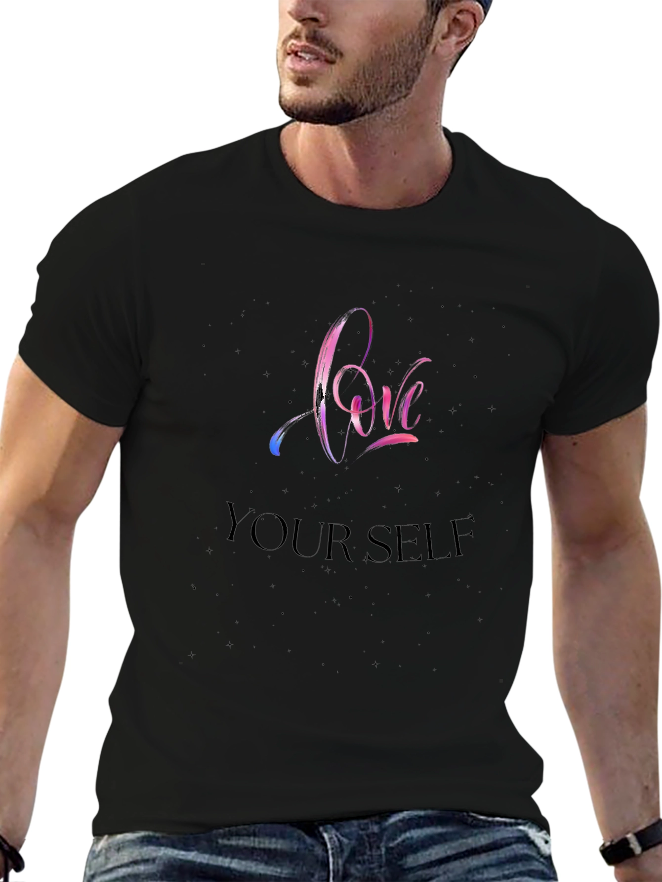 Love Yourself Black Graphic Tee