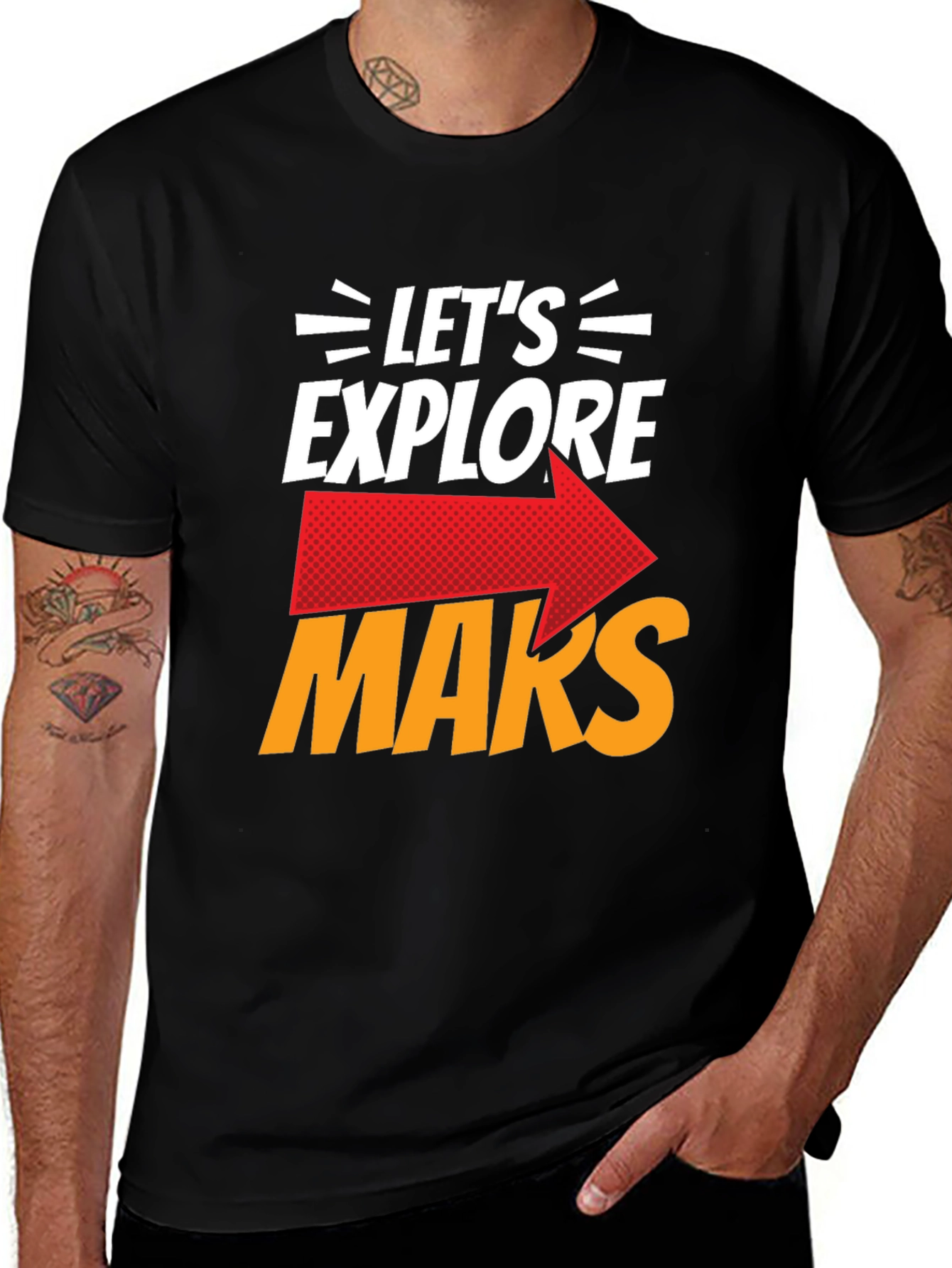 Lets Explore Mars Graphic T-Shirt