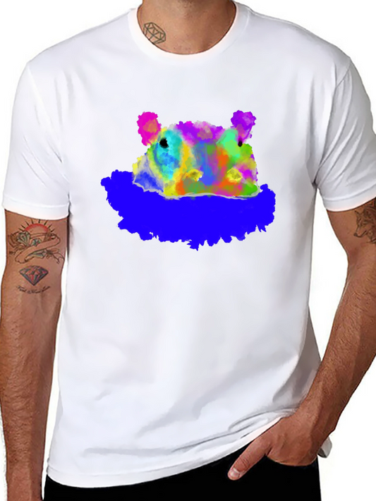 Abstract Bear Graphic T-Shirt - Soft Cotton Blend