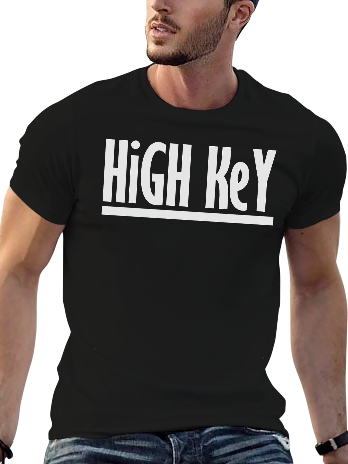 High Key Graphic Tee - Mens Black T-Shirt