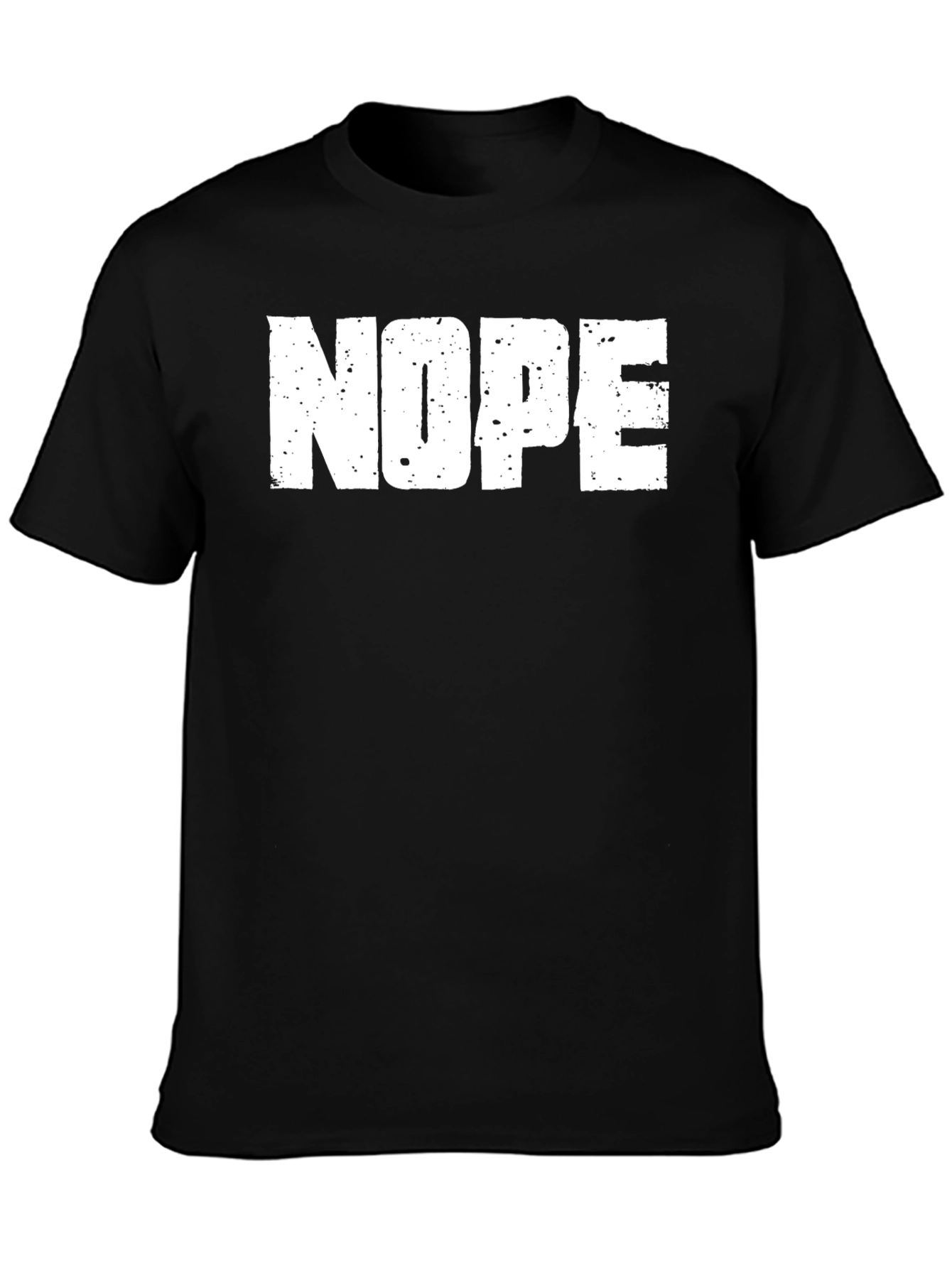 Nope Graphic Tee - Casual Black Cotton T-Shirt
