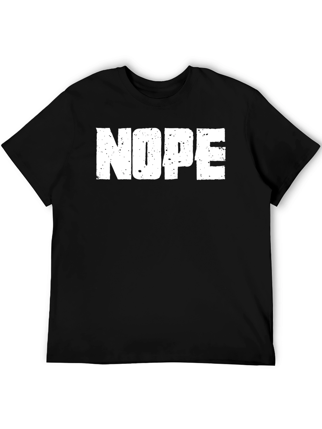 Nope Graphic Tee - Casual Black Cotton T-Shirt