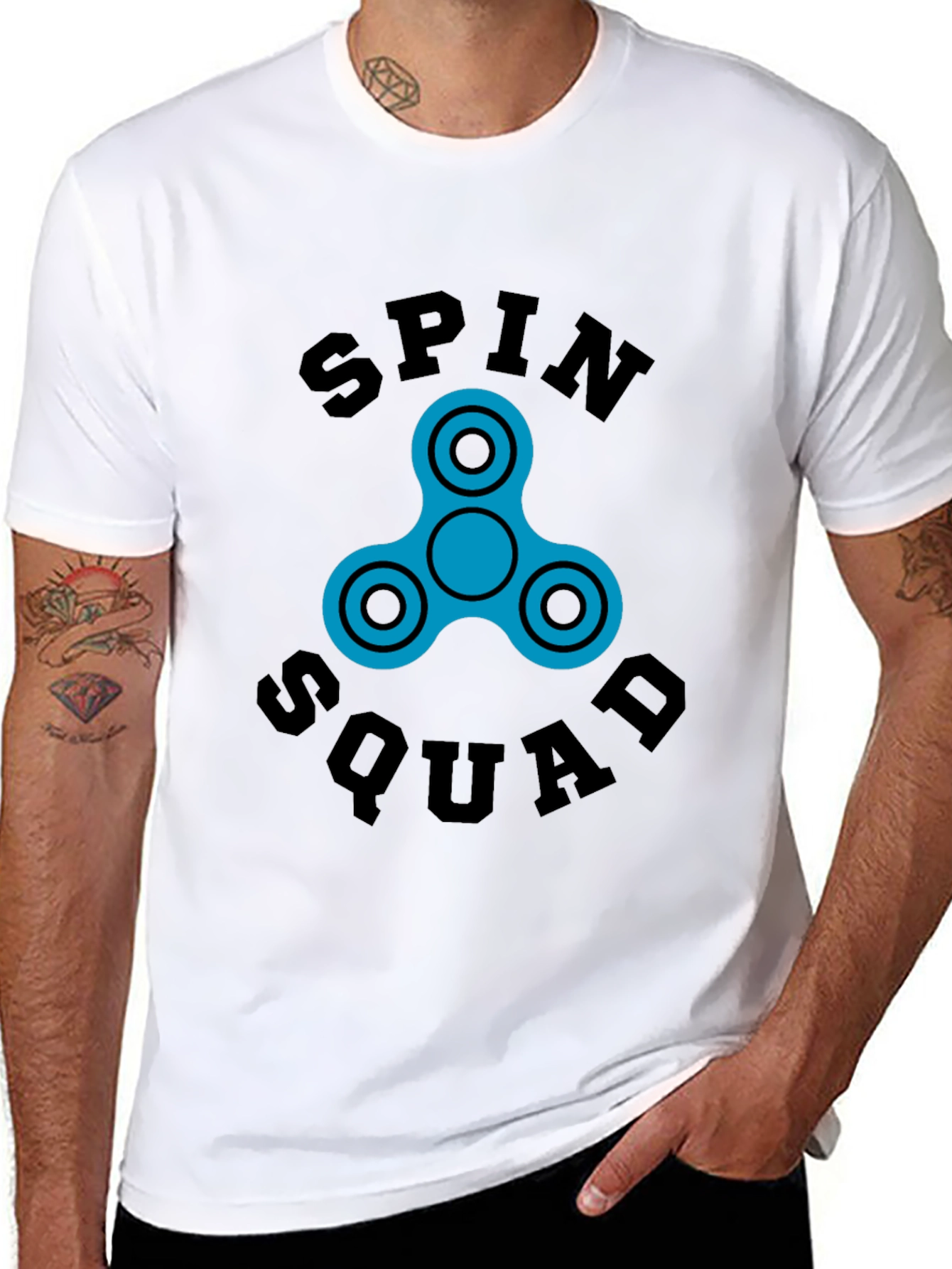 Spin Squad Graphic Tee - Fidget Spinner Design