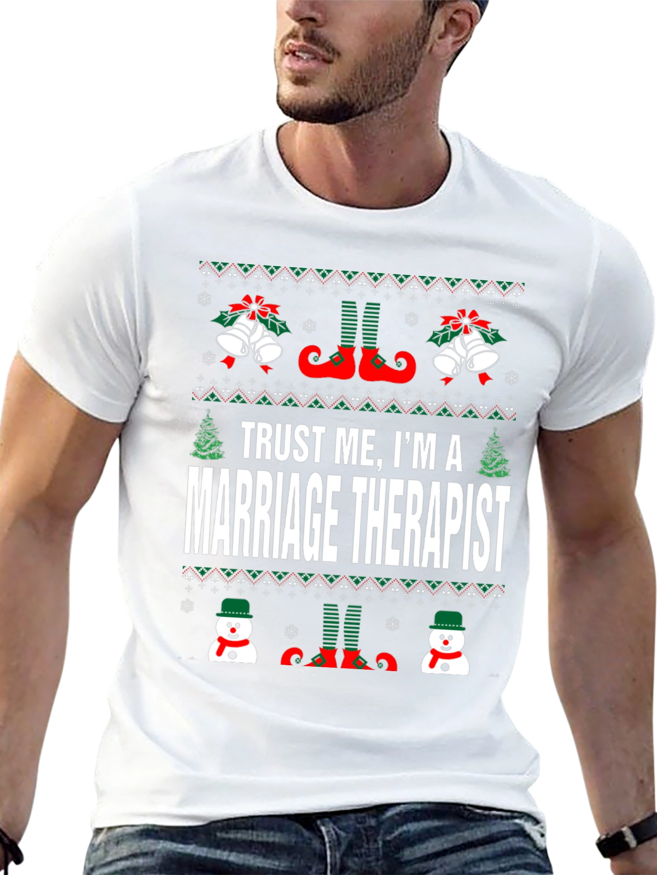 Marriage Therapist Ugly Christmas Sweater T-Shirt
