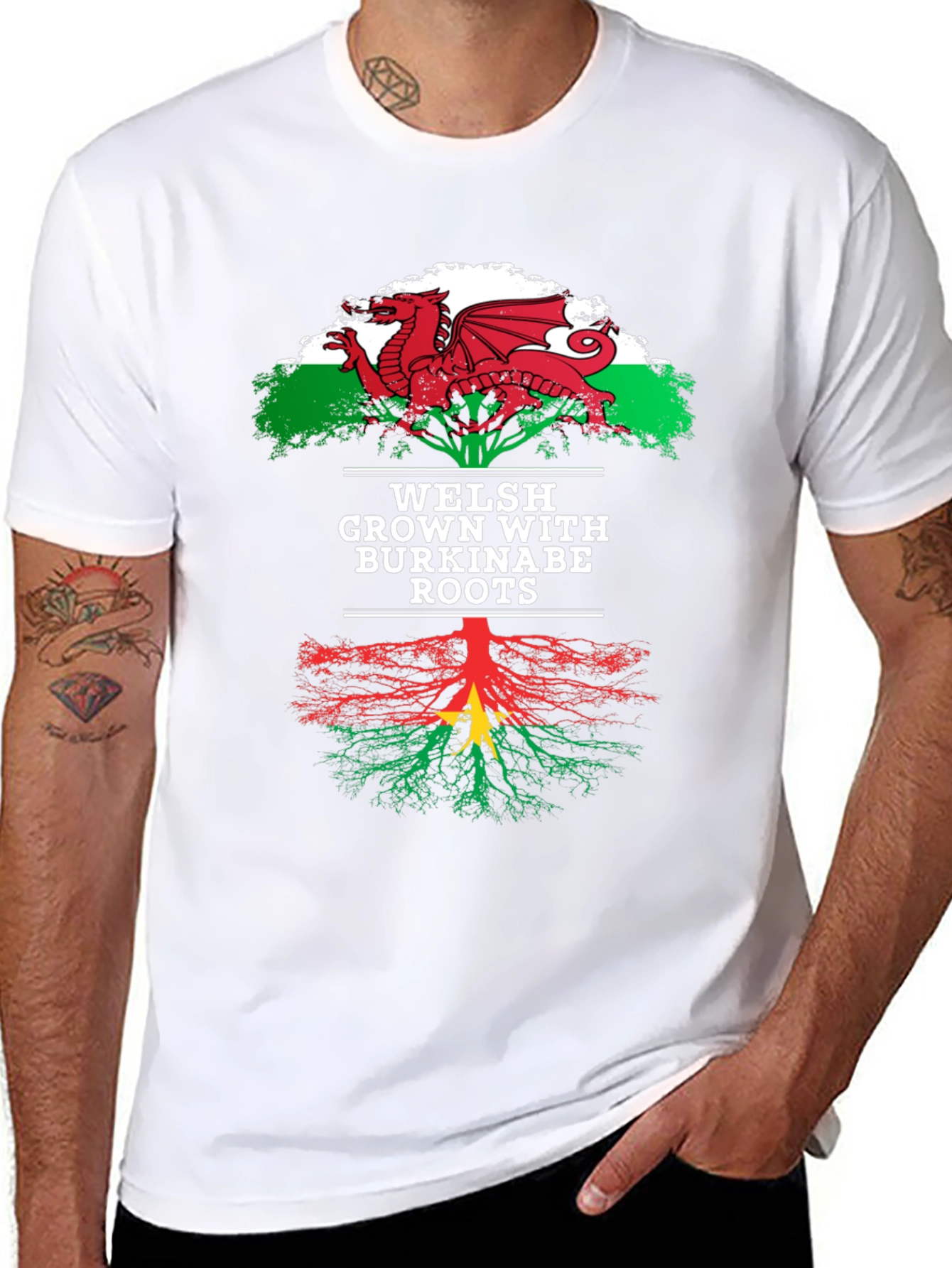 Welsh Grown with Burkinabe Roots T-Shirt