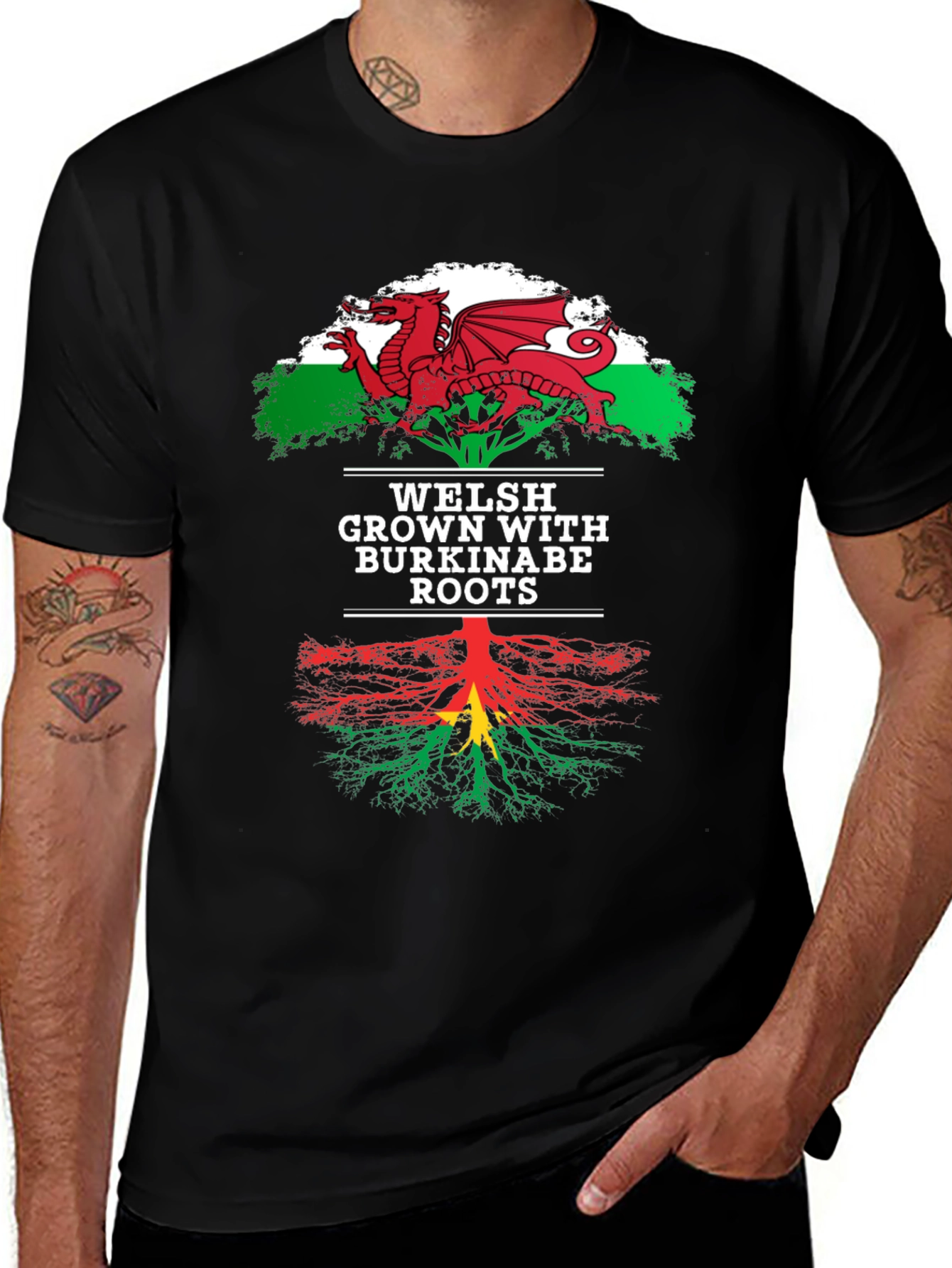 Welsh Grown with Burkinabe Roots T-Shirt