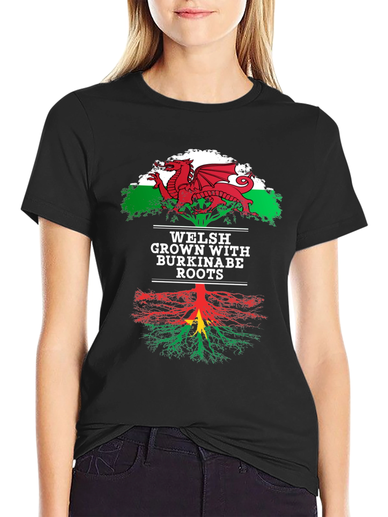 Welsh Grown with Burkinabe Roots T-Shirt