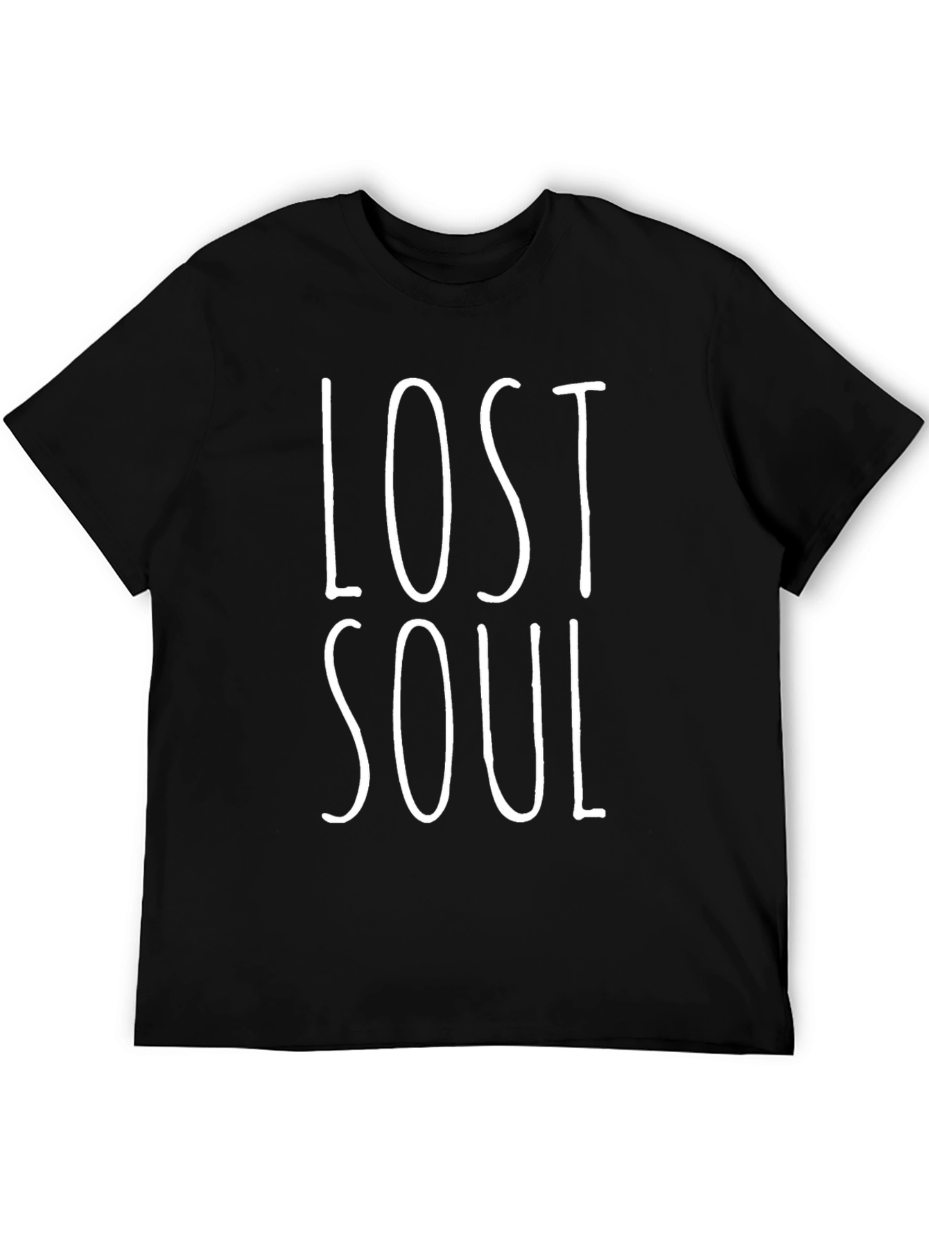 Lost Soul Graphic Print Black T-Shirt