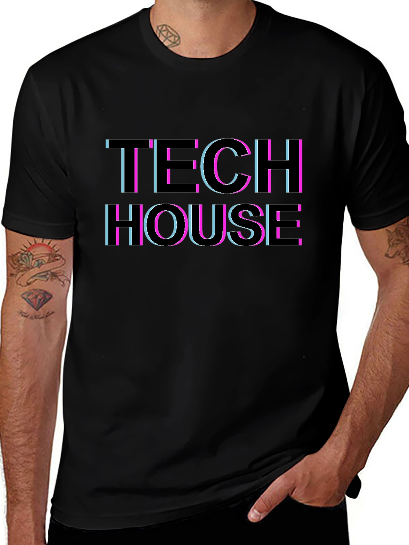 Tech House T-Shirt - Neon Style