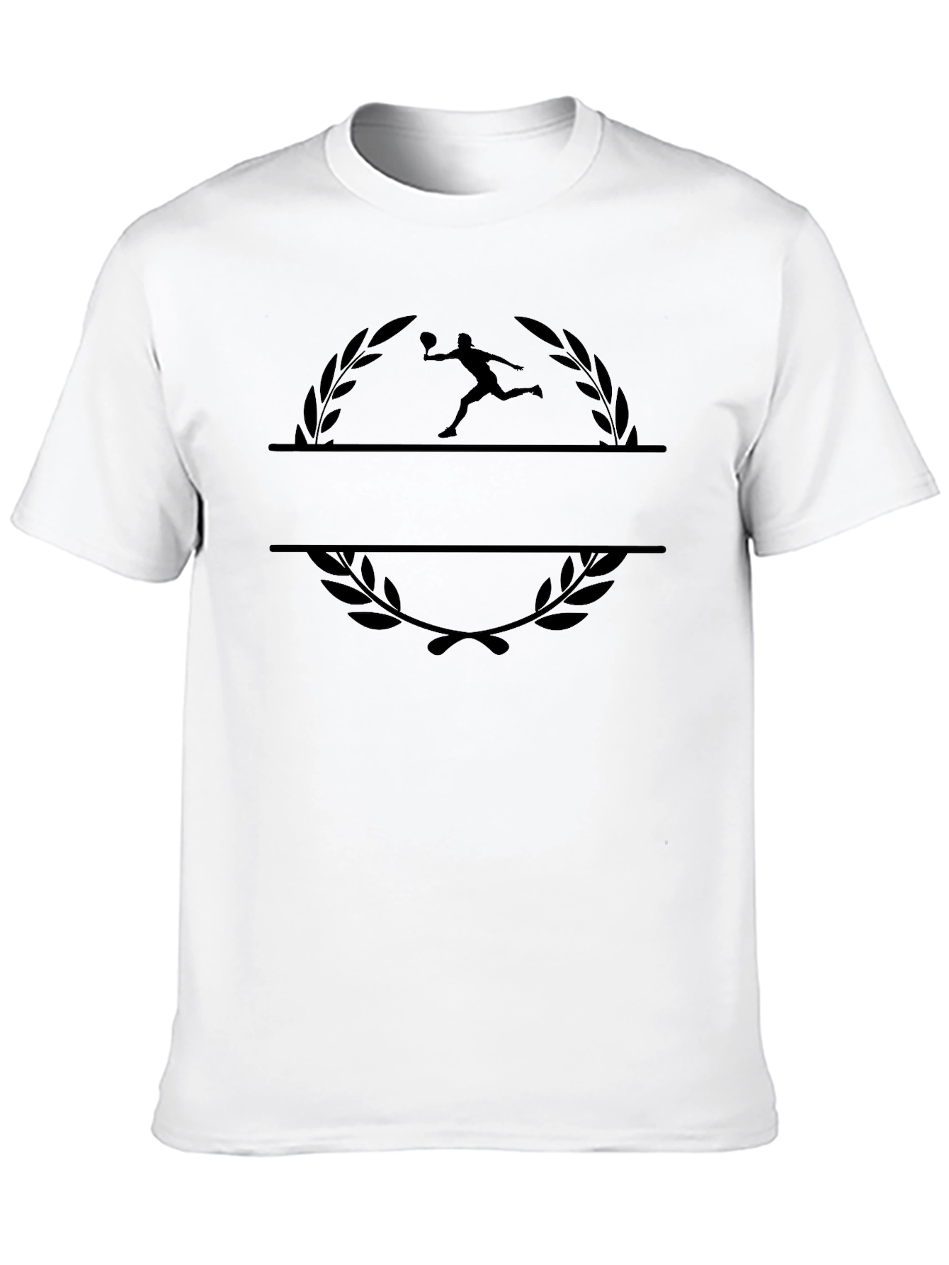 Black Football Player Wreath Graphic T-Shirt