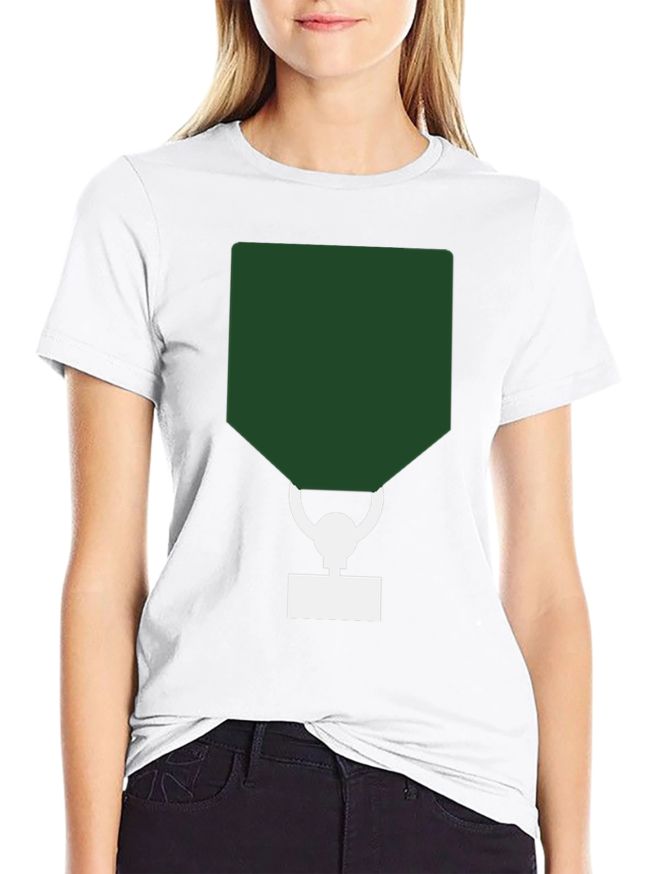 Abstract Trophy Graphic Black T-Shirt